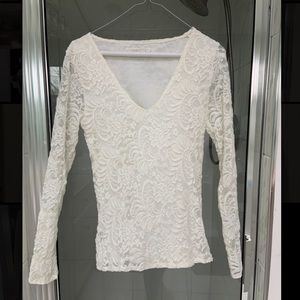 Abercrombie & Fitch - Cream Lace Shirt